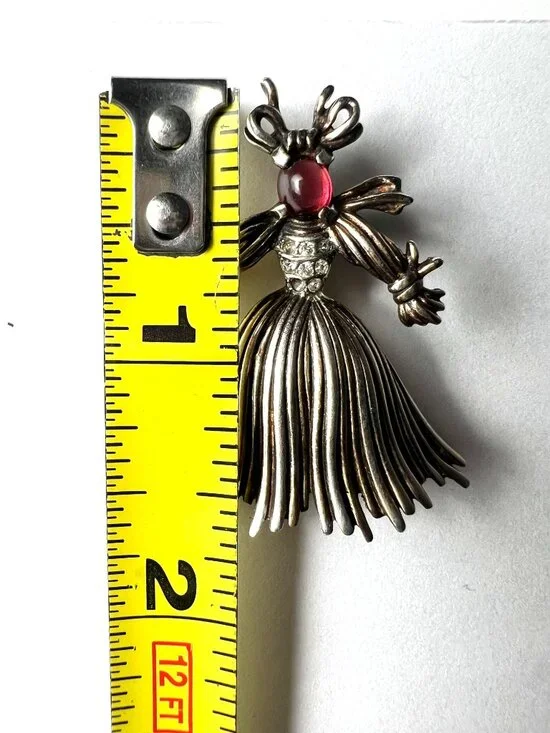 VTG 1940's Trifari by Alfred Phillipe SS Nenette & Rintintin Rag Doll Broaches - Picture 12 of 16